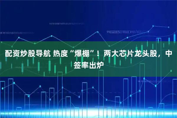 配资炒股导航 热度“爆棚”！两大芯片龙头股，中签率出炉